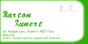 marton kunert business card